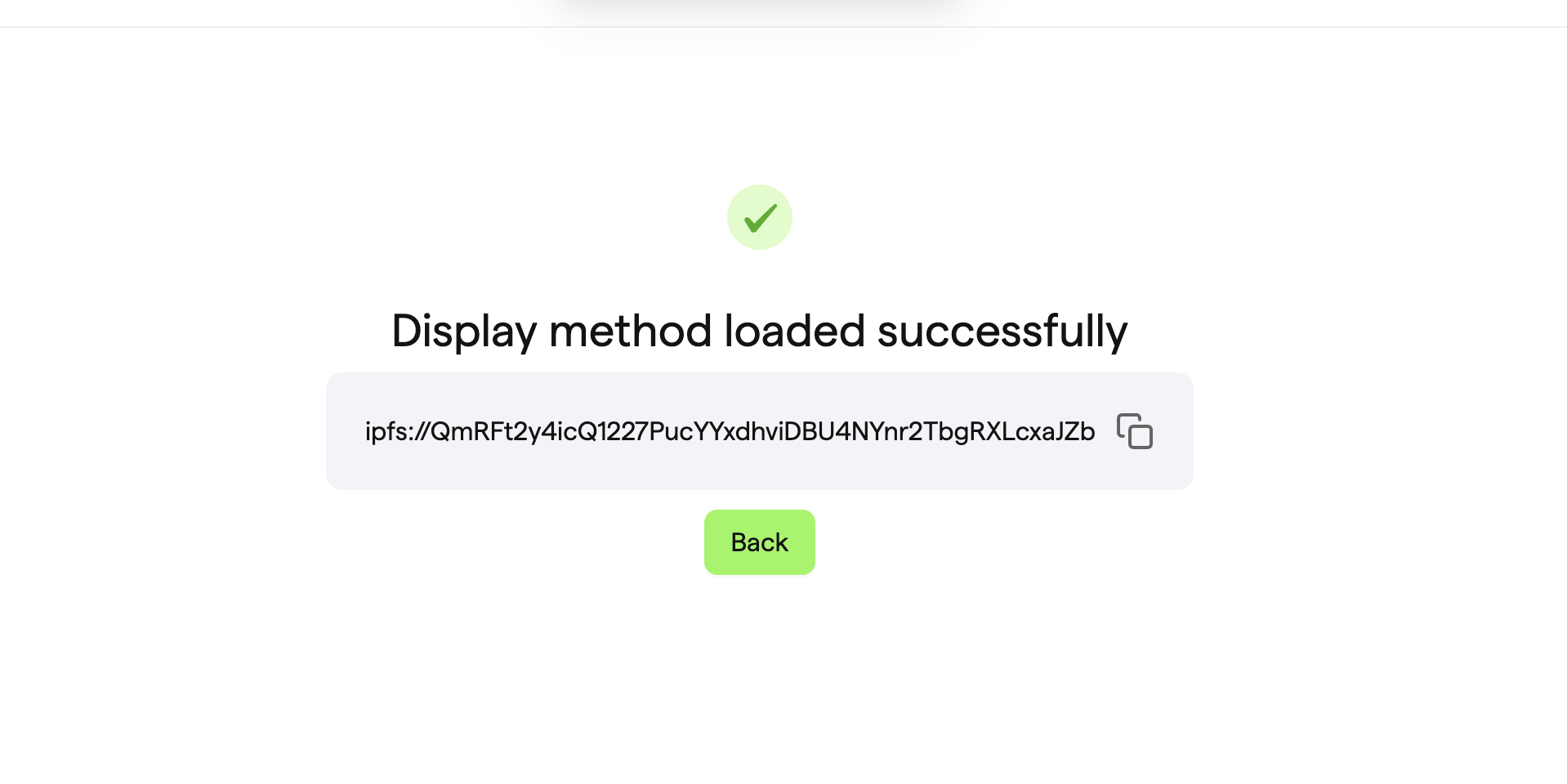 Obtain the IPFS Link