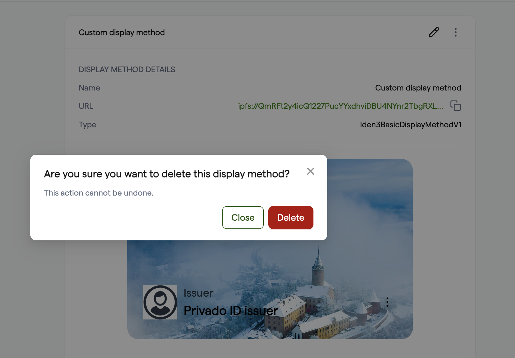 Editing or Deleting a Display Method